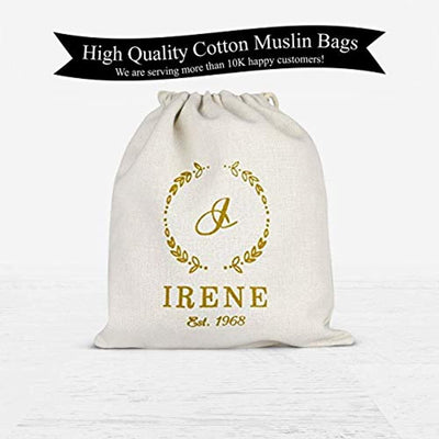 Personalized Drawstring Bags-Custom Bridal Bags–Set of 30 - BOSTON CREATIVE COMPANY