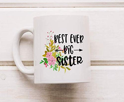 Ideas from Boston- BEST EVER BIG SISTER mug, Sister coffee mug, Gift For friends sister, FunnyQuotes, Mugs for elderone, Ceramic coffee mugs - BOSTON CREATIVE COMPANY