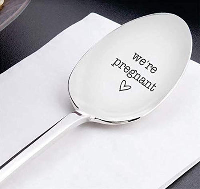 We're Pregnant Spoon Gift For Surprise Pregnancy Announcement - BOSTON CREATIVE COMPANY