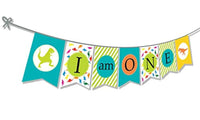 I Am One Banner Jurassic World Dinosaur Birthday Party Supplies For Kids-Wild One High Chair Banner Boy Dino Dana Backdrop-first Birthday Dino Jungle Jurrasic Garland Decoration Kit - BOSTON CREATIVE COMPANY