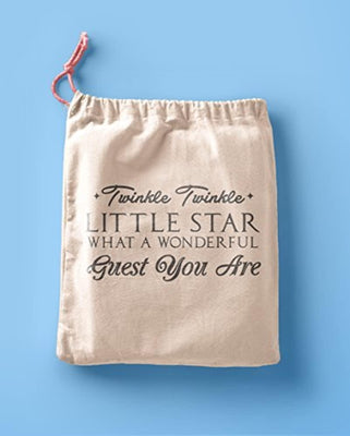 Twinkle Twinkle Little Star Favor Bags-Party Favor bags-Muslin Cotton Bags-Best Selling Gift Items - BOSTON CREATIVE COMPANY
