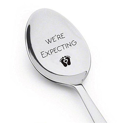 Were Expecting Spoon Pregnancy Announcement Engraved Unique Gift Ideas - BOSTON CREATIVE COMPANY