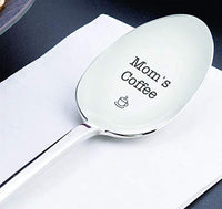 Mom's Coffee Table Dessert Spoon | Engraved Unique Gift For Mom | Mother's Day Gifts | Engraved Stainless Steel Spoons - BOSTON CREATIVE COMPANY