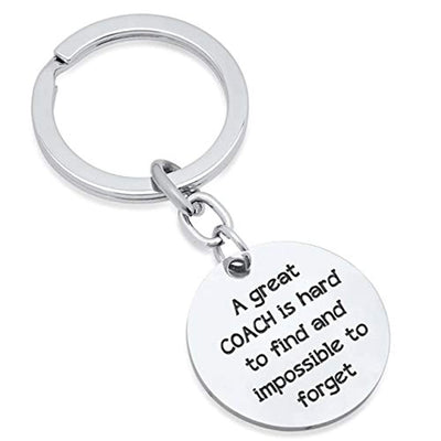 Coach Keychain Christmas Birthday New Year Gifts for Men Women A Great Coach is Hard to Find Thank You Appreciation Key Ring Charm Tag Pendant Retirement Gift for Coaches - BOSTON CREATIVE COMPANY