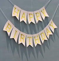 Ideas from Boston-Happy Birthday Banner, Party Decorations, Wall Banner Cutouts, Happy Birthday Yellow Sign Banner for, Colorful HBD Decoration - BOSTON CREATIVE COMPANY