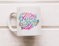 Be Kind Be Brave Coffee Mug Gifts for Daughter Son- Motivational Gift Idea 2020 - BOSTON CREATIVE COMPANY