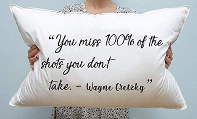 You Miss 100% of The Shots You Don't Pillow Cover| Decorative Pillow Cases |Anniversary gifts - BOSTON CREATIVE COMPANY
