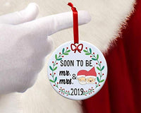 First Christmas Ornament Decoration-Soon to be Mr and Mrs-Just Engaged Christmas Decor - BOSTON CREATIVE COMPANY