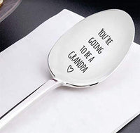 Pregnancy Announcement Reveal Ideas Stainless Steel Engraved Spoon for Grandfather Promotion - BOSTON CREATIVE COMPANY