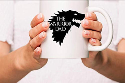 The Warrior Dad Coffee Mugs |  Gifts for Dad | Game of Thrones Gifts 2019 | Engraved Ceramic Coffee Mugs - BOSTON CREATIVE COMPANY