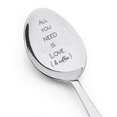 All You Need Is Love & Coffee Spoon - Prefect Gift idea for Coffee Lovers - Spoon Gift - BOSTON CREATIVE COMPANY