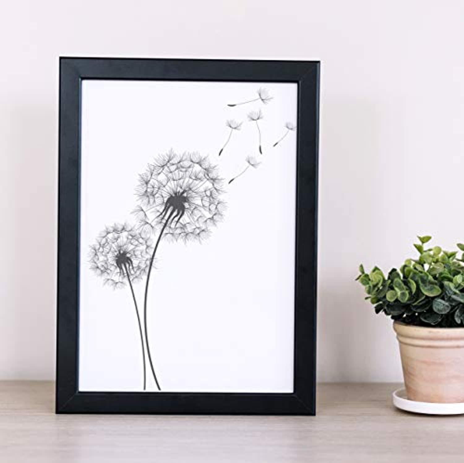 thumbnail image 2 of Set Of 3 Dandelion Black & White Floral Art Prints – Minimalist Wall Decor, 210gsm Matte Paper 2 of 5