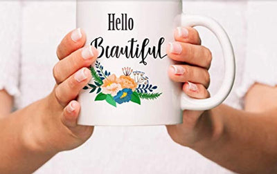 Ideas from Boston- Hello beautiful mug, Beautiful coffee mug, Gift For friends sister brother, FunnyQuotes, Mugs for couple, Ceramic coffee mugs, Girl cups - BOSTON CREATIVE COMPANY