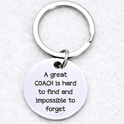 Coach Keychain Christmas Birthday New Year Gifts for Men Women A Great Coach is Hard to Find Thank You Appreciation Key Ring Charm Tag Pendant Retirement Gift for Coaches - BOSTON CREATIVE COMPANY