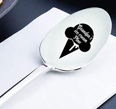 Grandpa's Ice Cream Plow Spoon-Funny Gift for Father's Day/Christmas from Grandchildren - BOSTON CREATIVE COMPANY