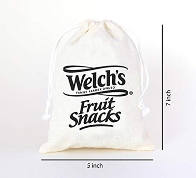 Custom Muslin Bags |Welch fruit snacks | Personalized Wedding Favor Bags - Set of 40 bags - BOSTON CREATIVE COMPANY