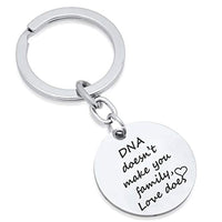 Step Parent Keyring-DNA Doesn't Make You Family Love Does Adoption Keychain Gifts - BOSTON CREATIVE COMPANY