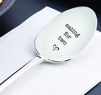 Eating For Two With Heart Shape Engraved Stainless Steel Espresso And Tea Spoons - BOSTON CREATIVE COMPANY