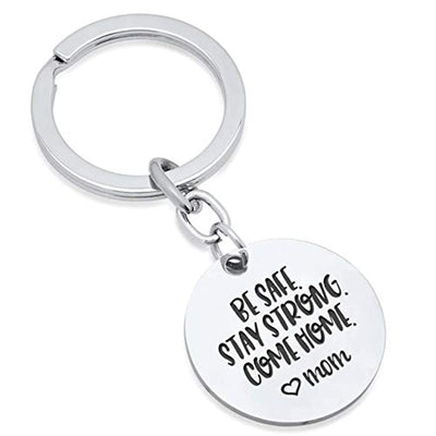 Keychain Gift | Be Safe Stay Strong Engraved Gift For Long Distance Relationship - BOSTON CREATIVE COMPANY