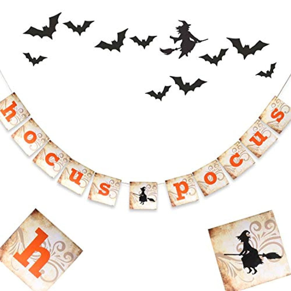 Hocus Pocus Banner, Hocus Pocus Decorations,Hocus Pocus Decor,Trick or Treat Banner, Hocus Pocus Banner Decorations,Halloween Banners,Trick or Treat Party Banner,Happy Halloween Banner - BOSTON CREATIVE COMPANY