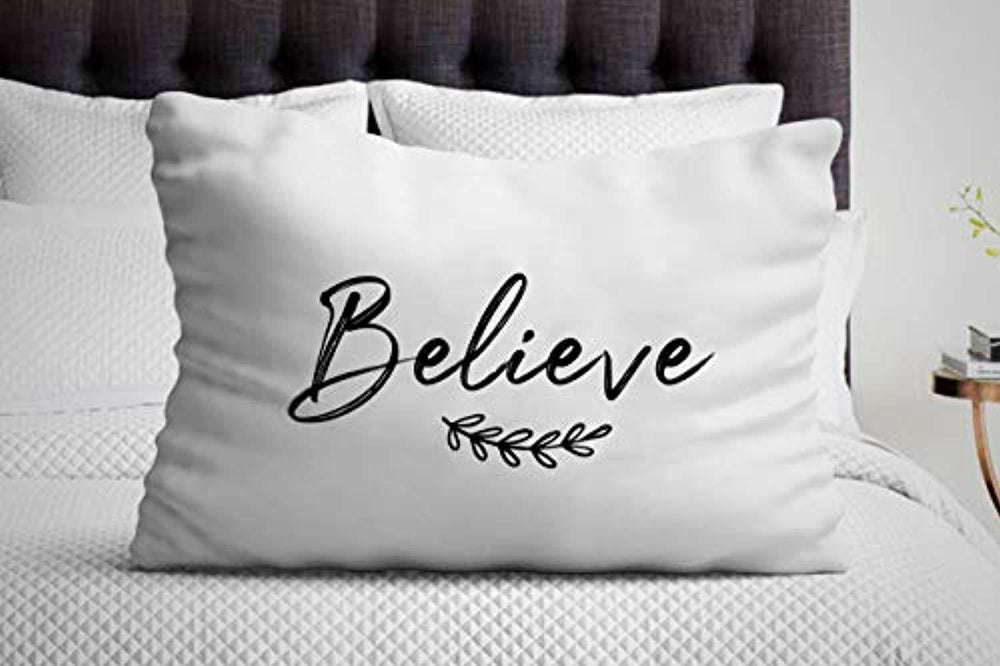 Believe - Inspirational Pillow Cover Gift Ideas For Best Friends - BOSTON CREATIVE COMPANY