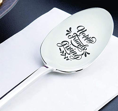 Happy Friends Giving Engraved spoon gift for Christmas - BOSTON CREATIVE COMPANY