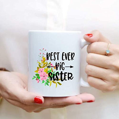 Ideas from Boston- BEST EVER BIG SISTER mug, Sister coffee mug, Gift For friends sister, FunnyQuotes, Mugs for elderone, Ceramic coffee mugs - BOSTON CREATIVE COMPANY