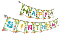 Ideas from Boston- Hawaiian Tropical Themed Party Supplies, Happy Birthday Banner Hawaii Summer Beach Garland Party Supplies, Hawaiian Happy Birthday Banner Party Decor - BOSTON CREATIVE COMPANY