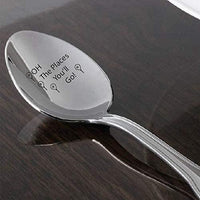 Oh the places you will go Graduation Present engraved Spoon - BOSTON CREATIVE COMPANY