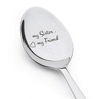 Demitasse Espresso Spoon - Always My Sister Is My Best Friend - Gift for Sister Engraved Spoon - BOSTON CREATIVE COMPANY