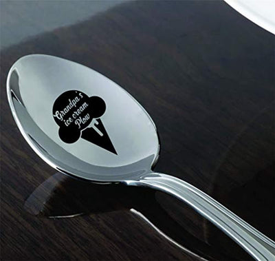 Grandpa's Ice Cream Plow Spoon-Funny Gift for Father's Day/Christmas from Grandchildren - BOSTON CREATIVE COMPANY