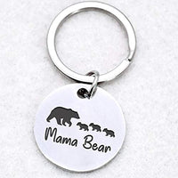 Mama Bear Keychain Sweet Family Personalized Jewelry for Mother Wife Grandma-keychains - BOSTON CREATIVE COMPANY