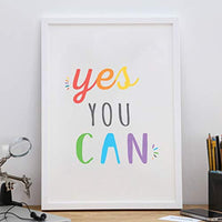 Yes You Can Poster| Inspirational Encouraging Gifts |Office Wall Hanging Decor - BOSTON CREATIVE COMPANY