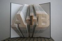 Folded Book Art Customizable Heart & Initials Pattern - BOSTON CREATIVE COMPANY