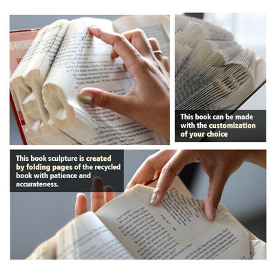 Folded Book Art Paper Anniversary Gift for Him or Her - BOSTON CREATIVE COMPANY