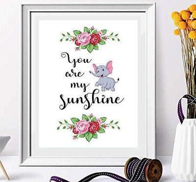 You Are My Sun Shine-Wall Decor-Quotes-Wall Art Prints-Home Decor-Wall Decorations-Room Decor-Wall Graphics-Living Room Decor-Floral prints-Water Color Prints-WallArt Water Color Prints-Bed Room Decor - BOSTON CREATIVE COMPANY