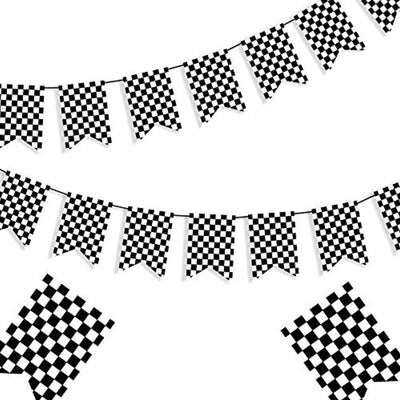 Checkered Black and White Banner Race Flag Banner Checkered Flag Banner Racing Flags Racing Birthday Party Supplies Finish Line Banner Race Car Party Decorations F1 Race Flag Welcome Race Fans Banner - 8* 5.5 Inches - BOSTON CREATIVE COMPANY