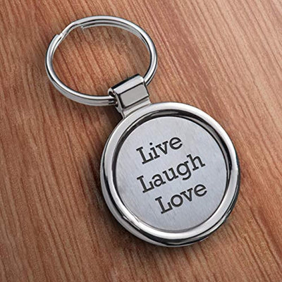 Live Laugh Love Motivational Keychain Gift for Sister or Brother - BOSTON CREATIVE COMPANY