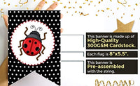 ITS A GIRL Miraculous Ladybug Party Supplies Welcome Baby Shower Happy Little Banner-Highchair Banner 1st Birthday Girl Red And Black Decoration-Girl 12 Month Banner First Birthday Hanging Flags - BOSTON CREATIVE COMPANY