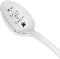 Mom I love you a latte with "cup" sign engraved on spoon - gift for mom - BOSTON CREATIVE COMPANY