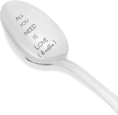 All You Need Is Love & Coffee Spoon - Prefect Gift idea for Coffee Lovers - Spoon Gift - BOSTON CREATIVE COMPANY