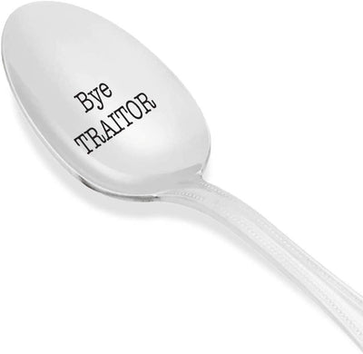 Bye Traitor Engraved Spoon Token Of Love For Coffee Lover - BOSTON CREATIVE COMPANY