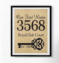 Our First Home Burlap Print - BOSTON CREATIVE COMPANY