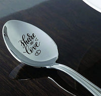 Share The Love Engraved Spoon Gift For Men, Women - BOSTON CREATIVE COMPANY