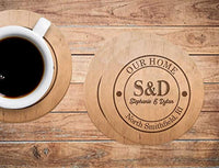 Personalized Wooden Coaster Gift - BOSTON CREATIVE COMPANY