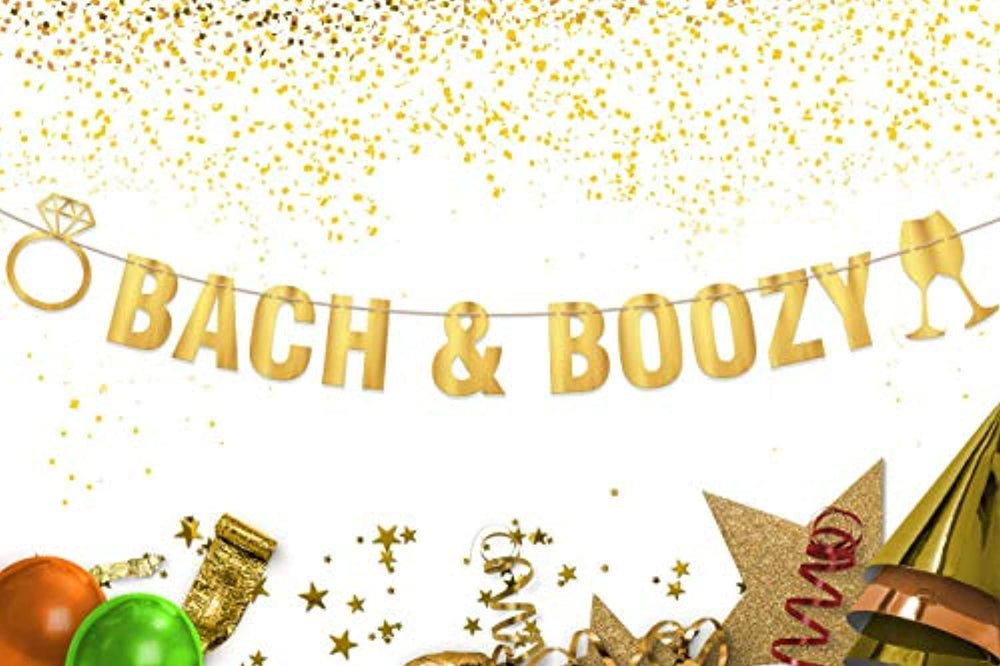 Party Tarty-Bach & Boozy Banner Sign Garland Pre-strung For Bachelorette Party Champagne Bubbly Wine Bar Men Or Women-Women Bachelorette Party Decorations Naughty Hen Party Supplies - BOSTON CREATIVE COMPANY