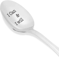 I Can And I Will Engraved Stainless Steel Motivational Inspirational Encouraging Token Of Love Gifts For Best Friend Valentine Loved One On Birthday Anniversary And Special Occasions - BOSTON CREATIVE COMPANY