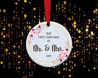 Our first Christmas as Mr and Mrs Wedding Christmas ornament for Couples - BOSTON CREATIVE COMPANY