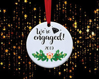 Engagement Christmas Ornament Gift for Couples-Fiance Keepsake Xmas Tree Decoration - BOSTON CREATIVE COMPANY