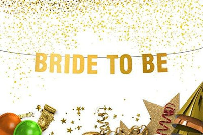 Bride To Be Banner - Bridal Shower Decorations - Bridal Shower Banner - Bachelorette Party Banner - Gold Banner - Party Decor - Gold Party Decor - Bride to Be Sign - wall hanging - BOSTON CREATIVE COMPANY